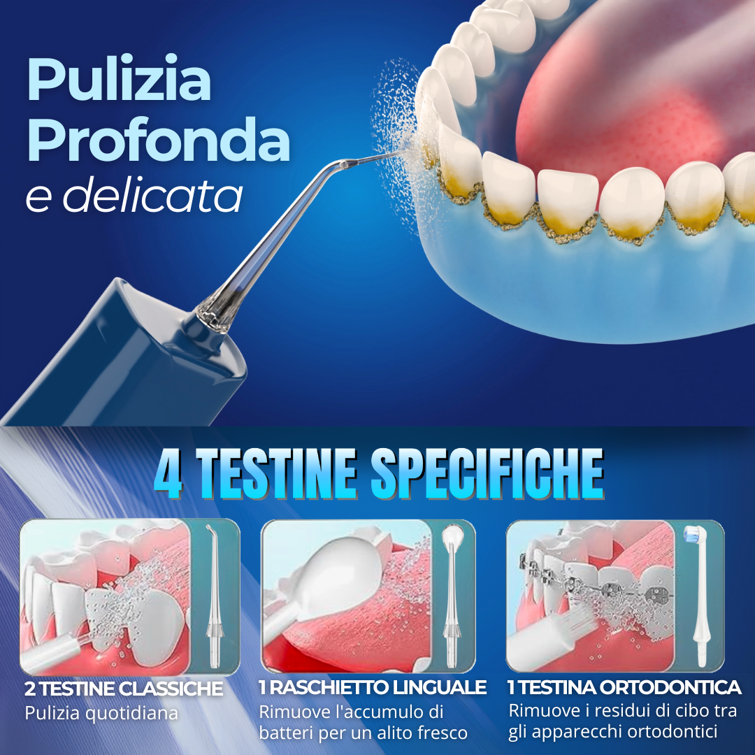 Pulizia Profonda e Alito Fresco in Pochi Secondi, Nuovo Idropulsore Dentalshine